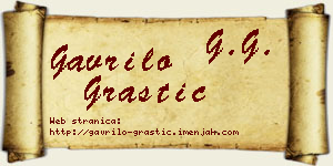 Gavrilo Grastić vizit kartica